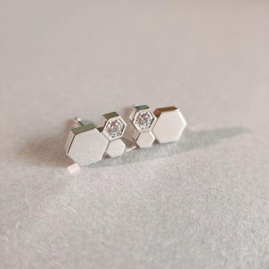 [AuraEcho]BEE LOVE SILVER DIAMOND EARRINGS