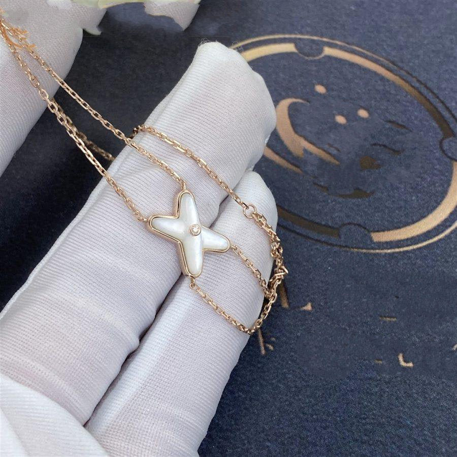 [AuraEcho]JEUX BRACELET WHITE MOP PINK GOLD 1 DIAMOND