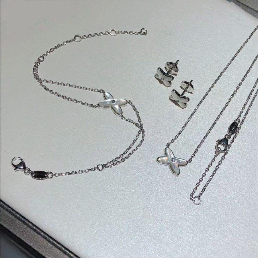 [AuraEcho]JEUX BRACELET WHITE MOP SILVER 1 DIAMOND