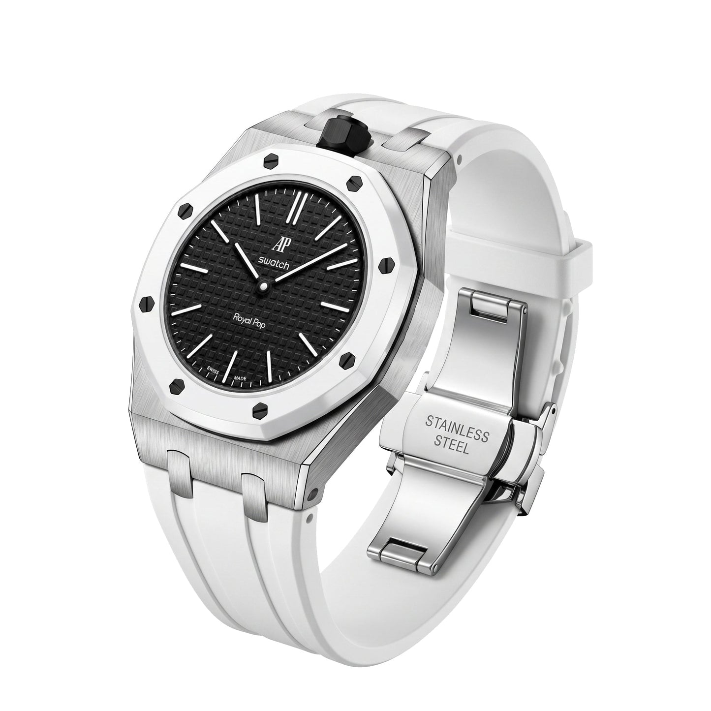 [AuraEcho]Royal Oak Pop Exclusive Steel Case & Silicone Strap With Cradle