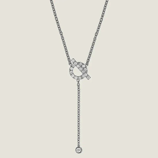 [AuraEcho]FINESSE SILVER DIAMOND NECKLACE