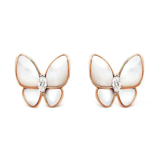 [AuraEcho]BUTTERFLY MOP DIAMOND EARRINGS