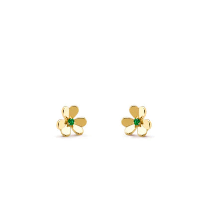 [AuraEcho]FRIVOLE  FLOWER MALACHITE EARRINGS